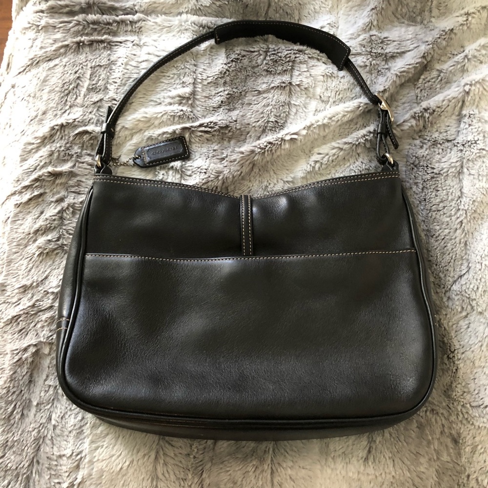 Black Leather Coach Bag - Picture 3 of 3